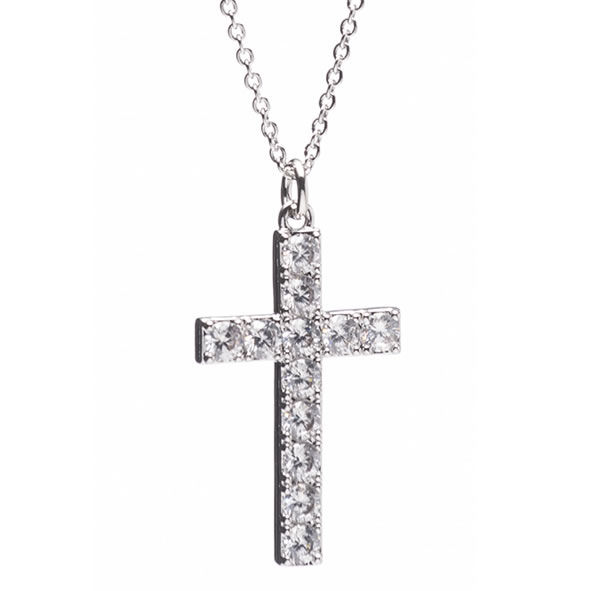 Newgrange Silver Diamonte Cross