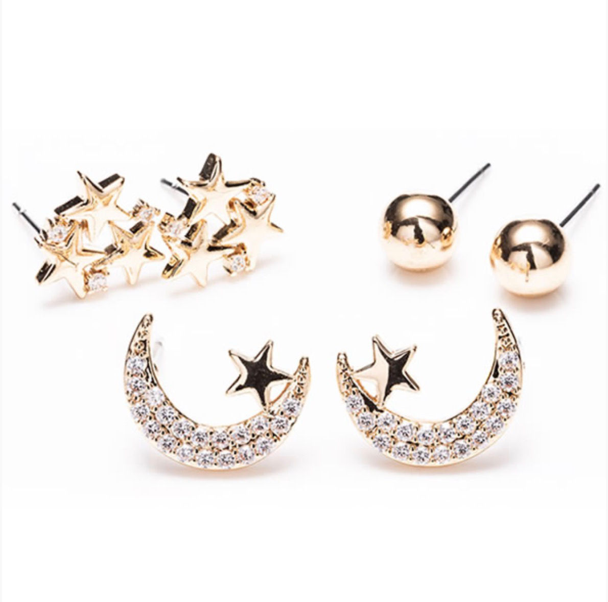 Newgrange Sun, Star & Moon Earring Set