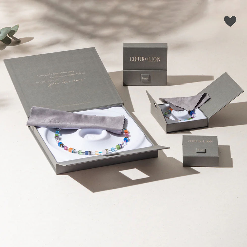 Thumbnail: Coeur de Lion GeoCUBE Nature Brown-White Bracelet