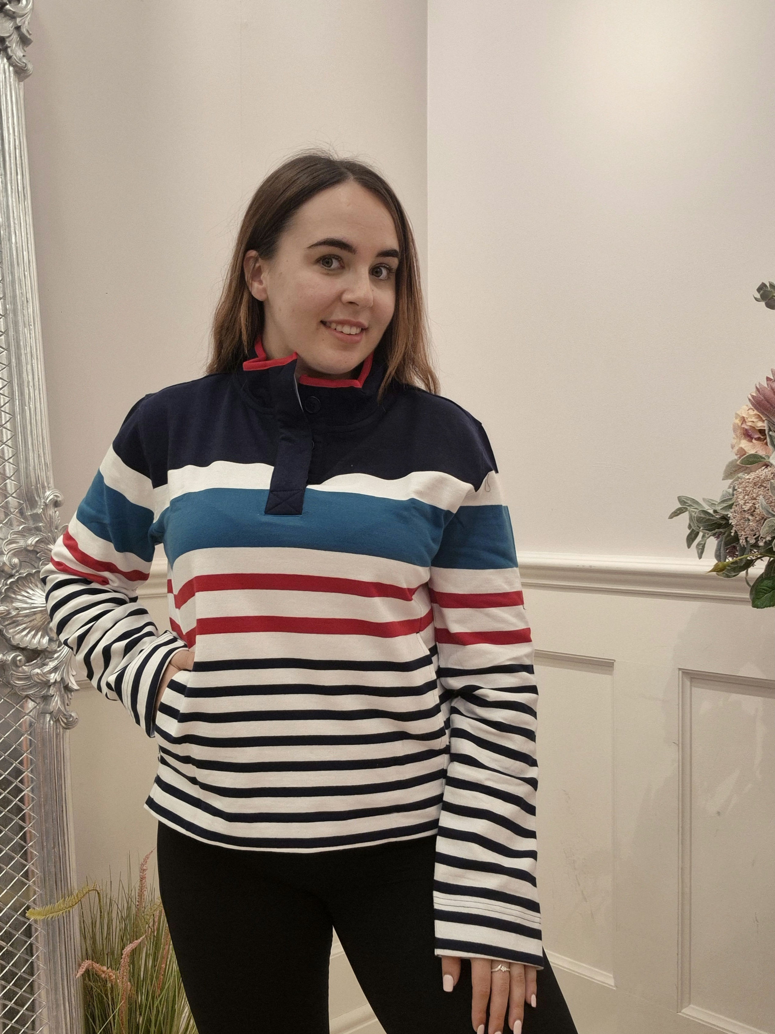 Paco Chambray Trim Sweatshirt