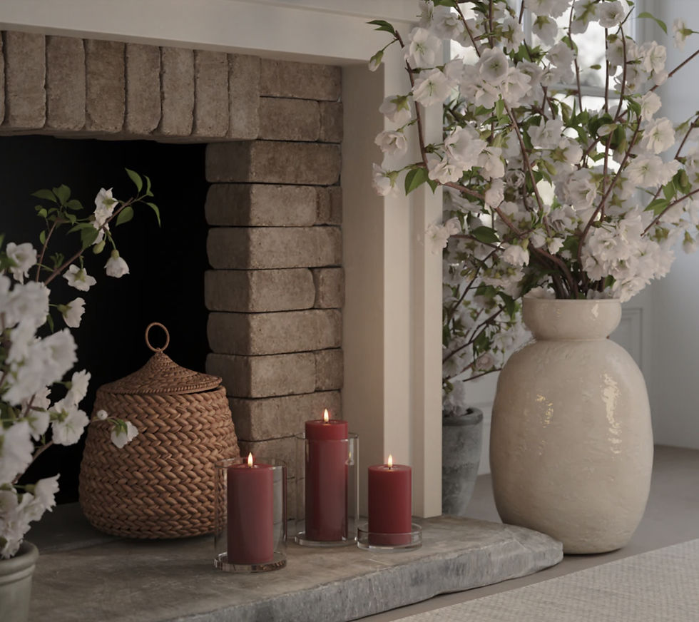 Thumbnail: Bordeaux ‘Real Flame’ LED Candle 10x15cm