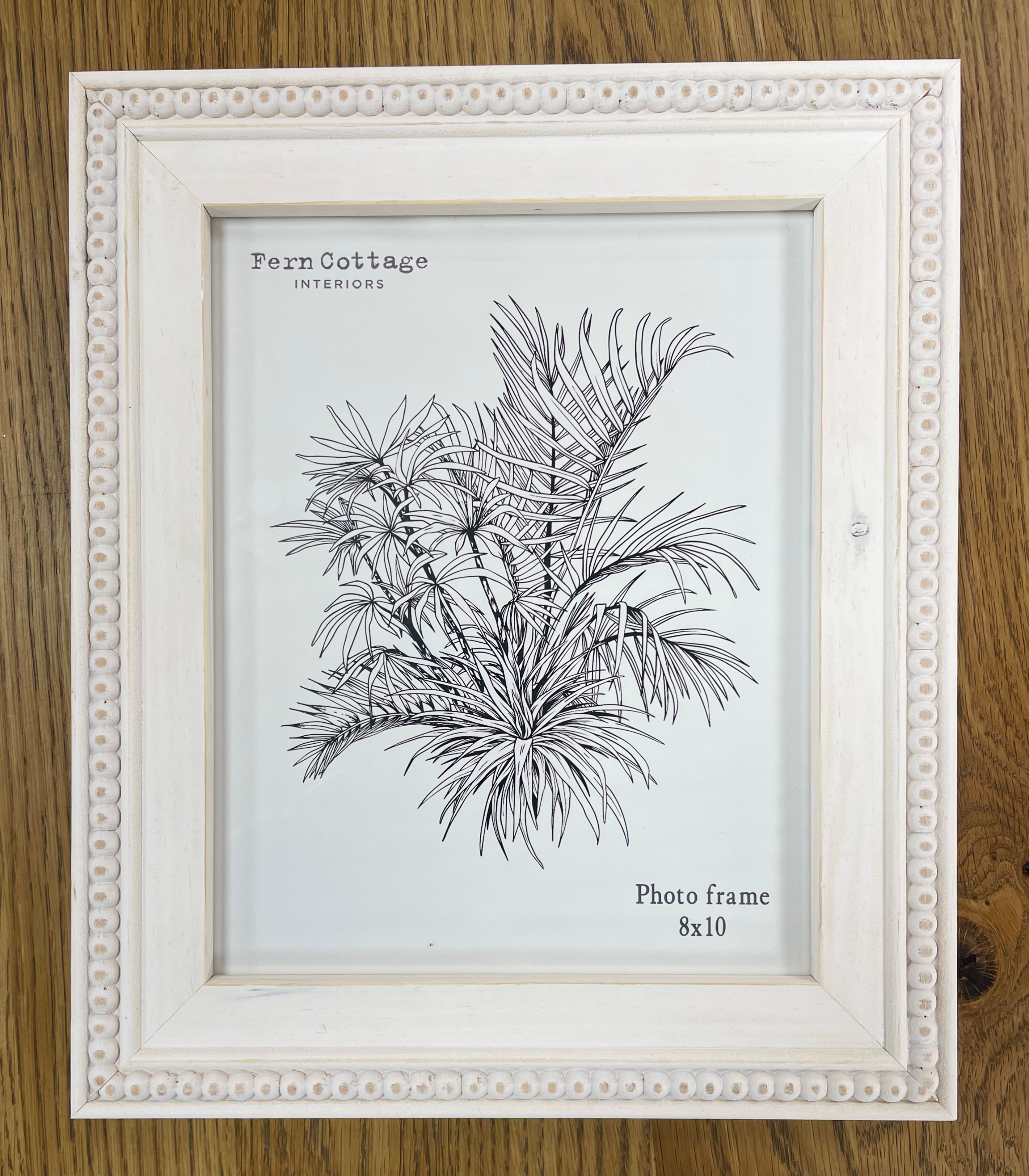 Ivory Beaded Photo Frame 8x10”