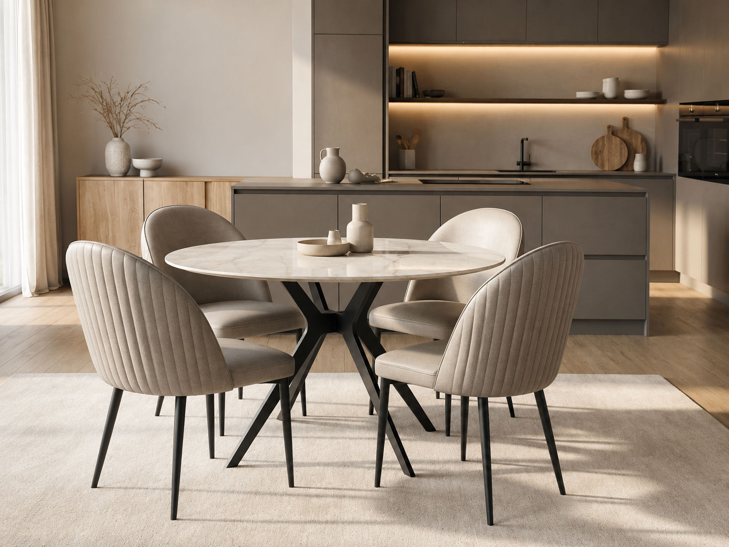 Noma 1.2M round dining table