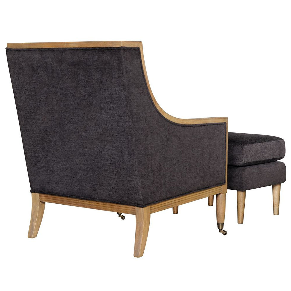 Thumbnail: BLACK ARM CHAIR & FOOTSTOOL 75x88x98cm
Code: 10188