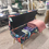 Thumbnail: Floral Navy Storage Footstool 