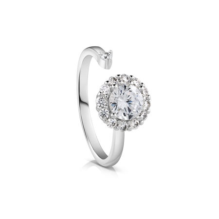 Thumbnail: Revolving Ring With Clear Stones 