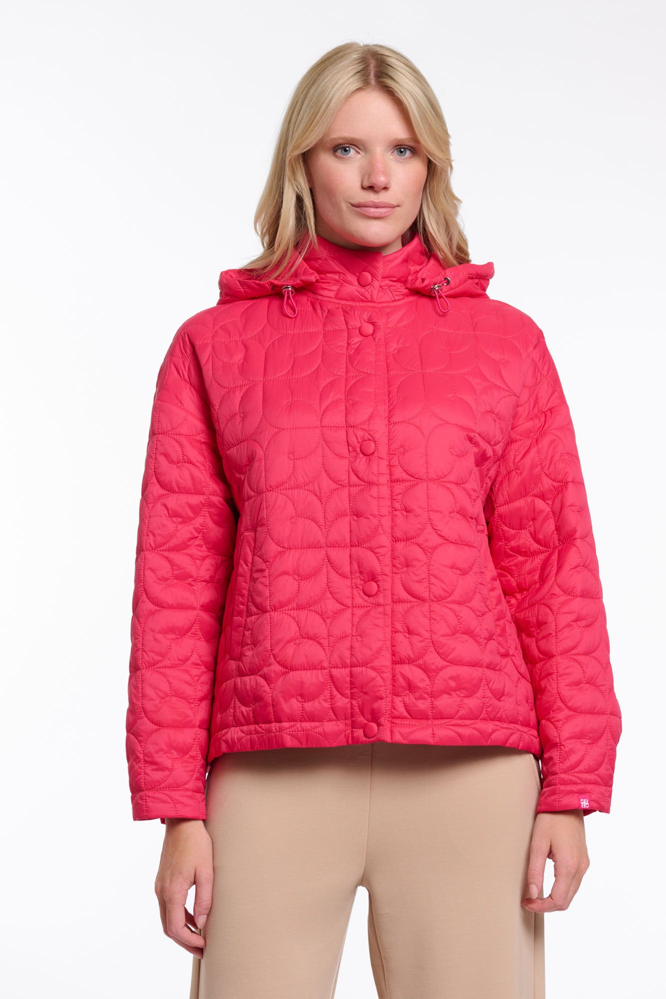 Rino Pelle Padded Fuschia Jacket