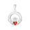 Thumbnail: July Birthstone Claddagh Necklace Sterling Silver 