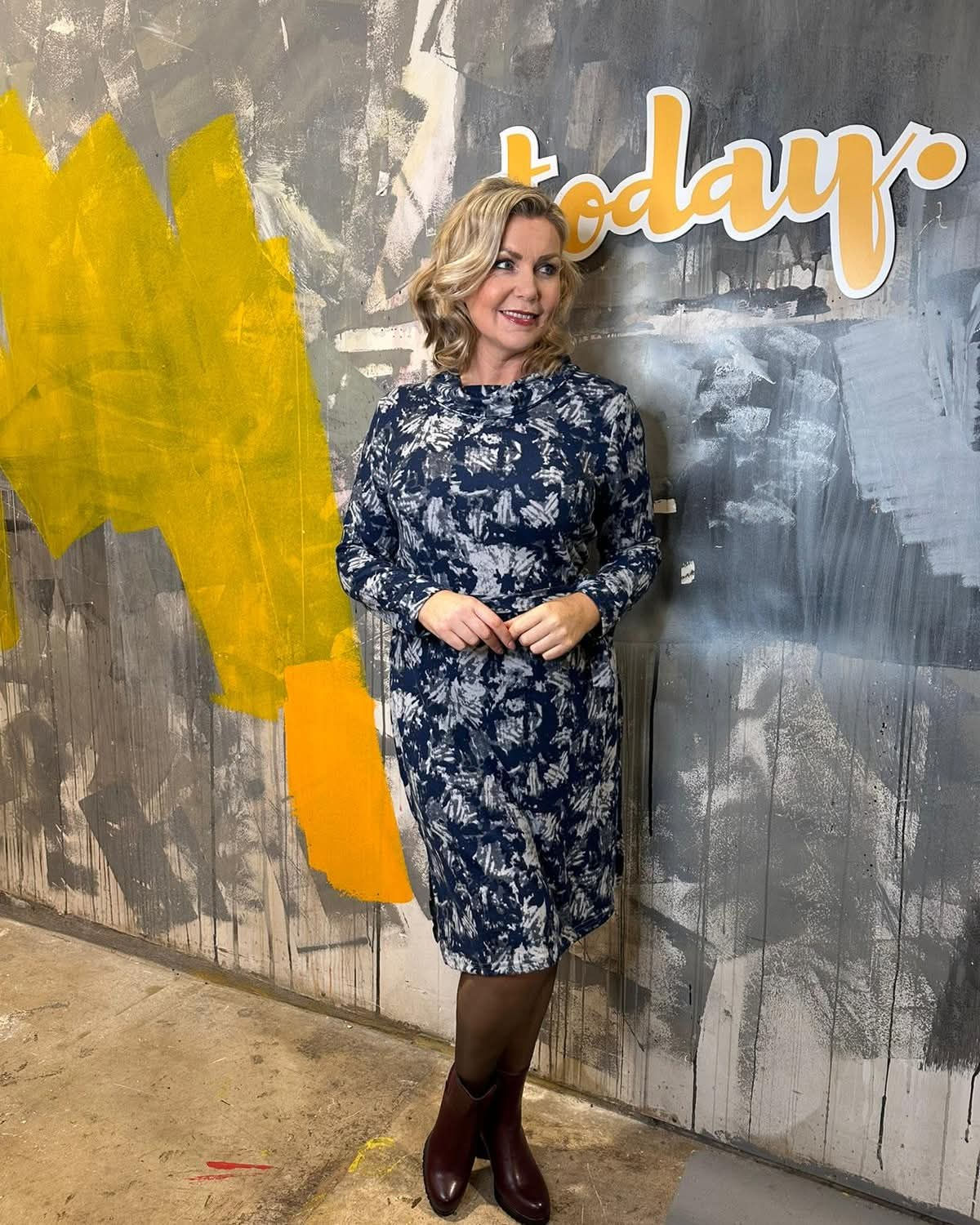 Dress • Midi Length • Navy 