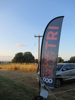 A photograph of the Roding Valley Tri Flag.