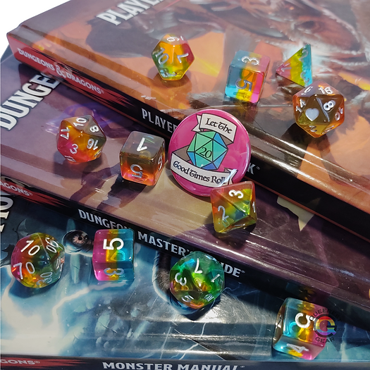 Pansexual 11 Piece Dice Set