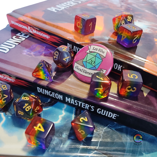 Rainbow 11 Piece Dice Set
