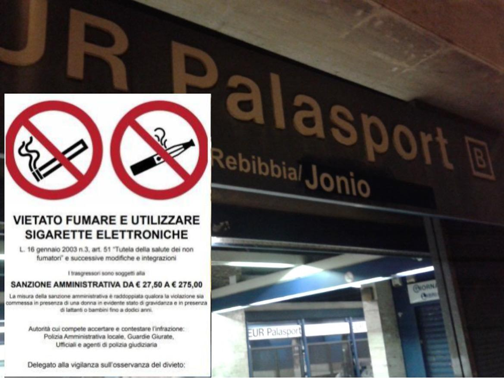 Foto Divieto di fumo in metro a roma