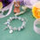 Thumbnail: Clear Crystal Rosary Bracelet with Silver Colored Accessories