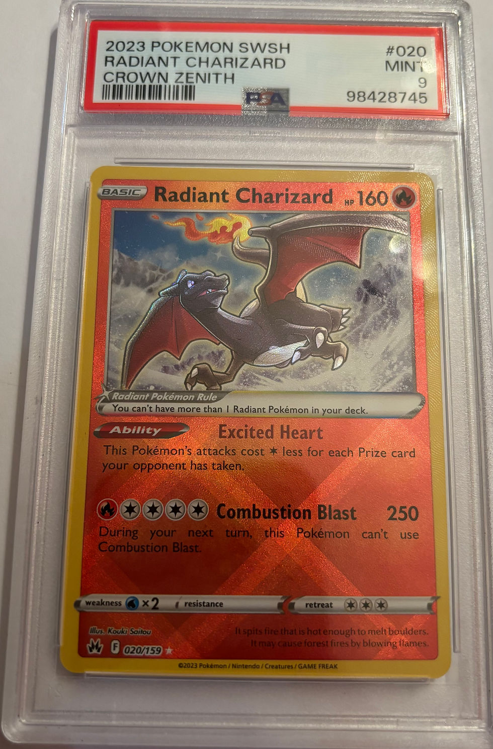 Thumbnail: 2023 Radiant Charizard #020 (PSA 9)