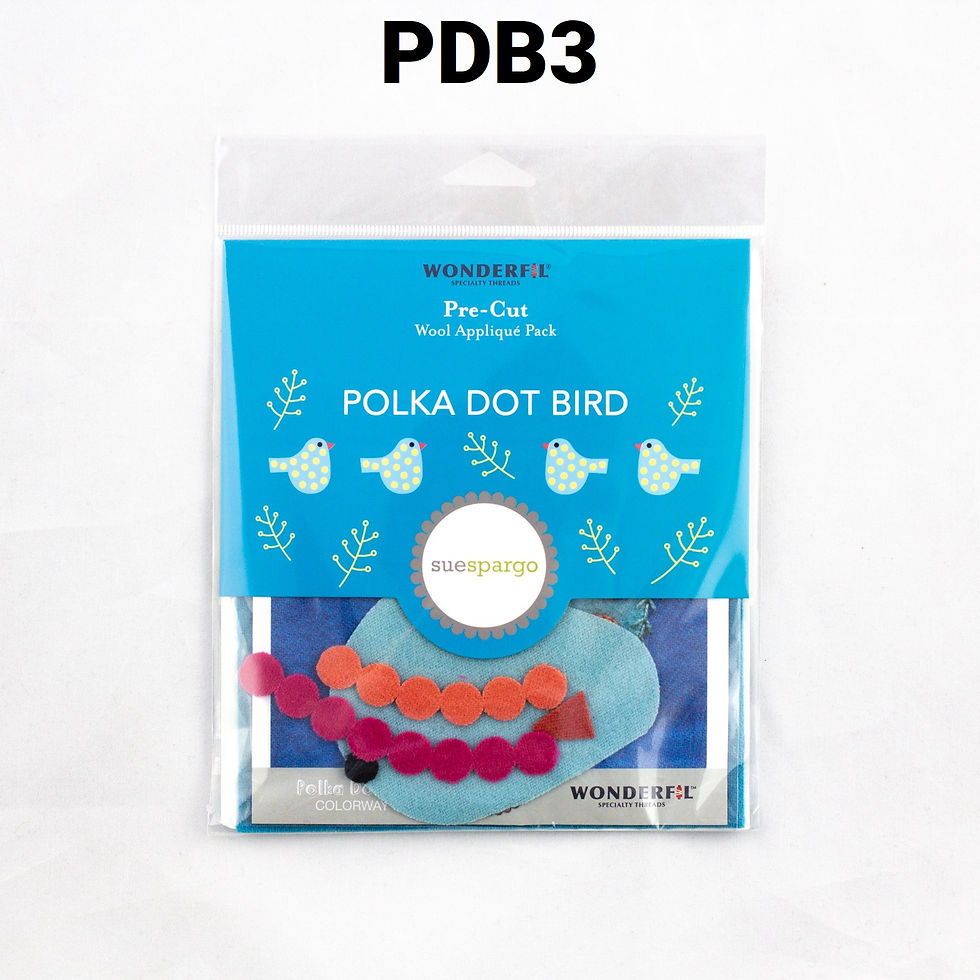 Thumbnail: Polka Dot Bird - Sue Spargo Merino Wool Pre-cuts