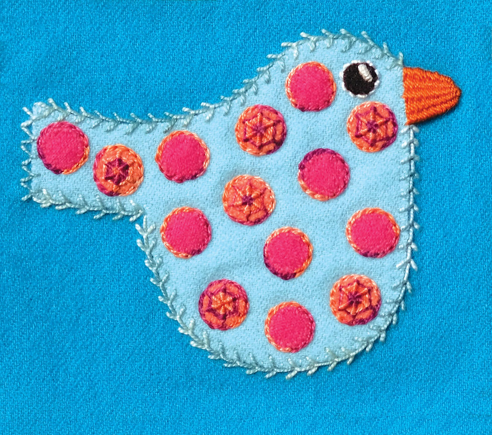 Thumbnail: Polka Dot Bird - Sue Spargo Merino Wool Pre-cuts