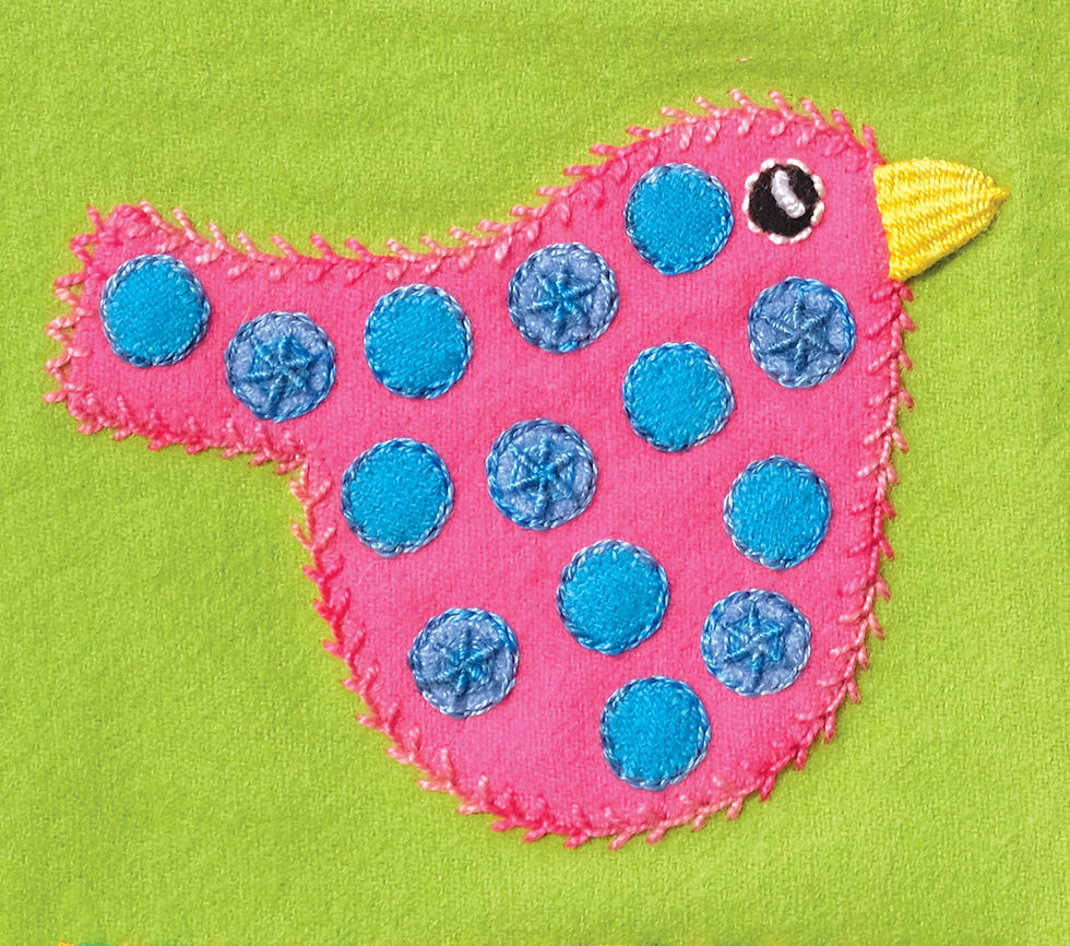 Thumbnail: Polka Dot Bird - Sue Spargo Merino Wool Pre-cuts