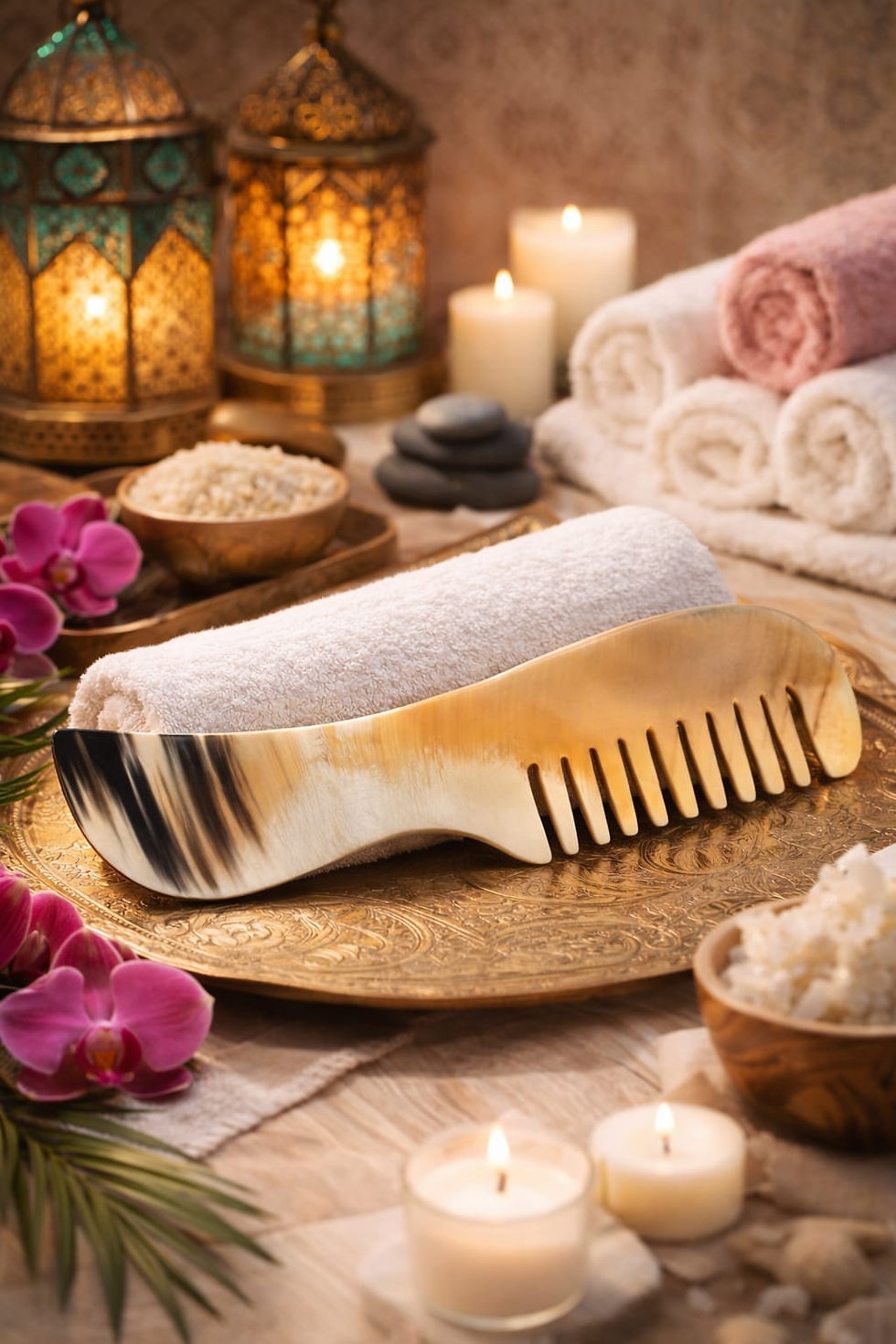 Brosse Traditionnelle en Corne de Mouton