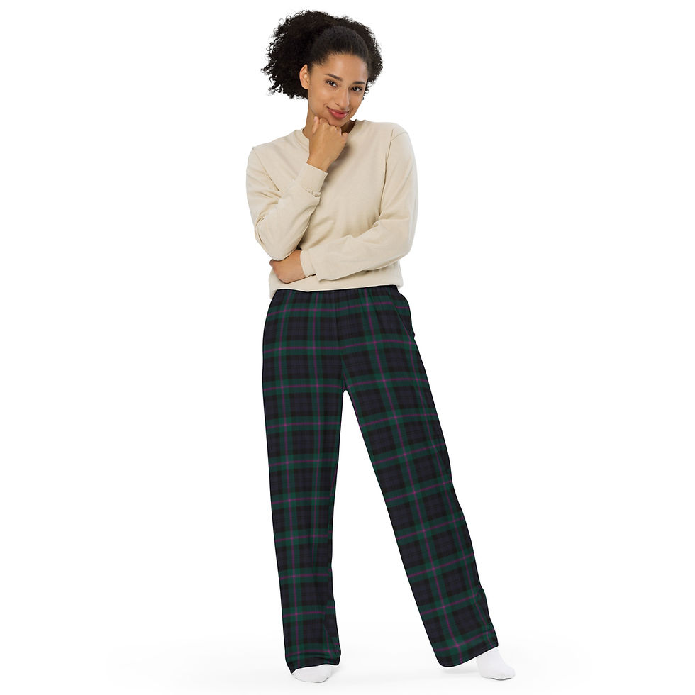 Thumbnail: All-over print unisex wide-leg pants