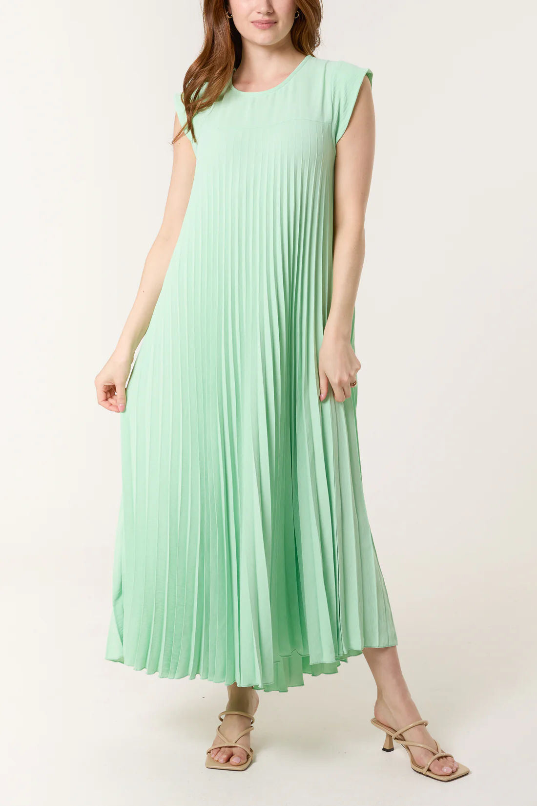 Pleated Maxi Dress - Mint