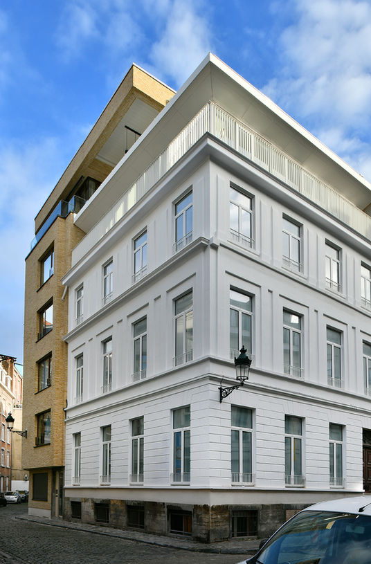 Réhabilitation d'un double immeuble à appartements rue du Grand Hospice à Bruxelles