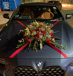 bridal car installation fresh flowers singapore