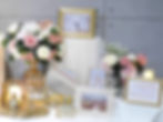 photo table display wedding