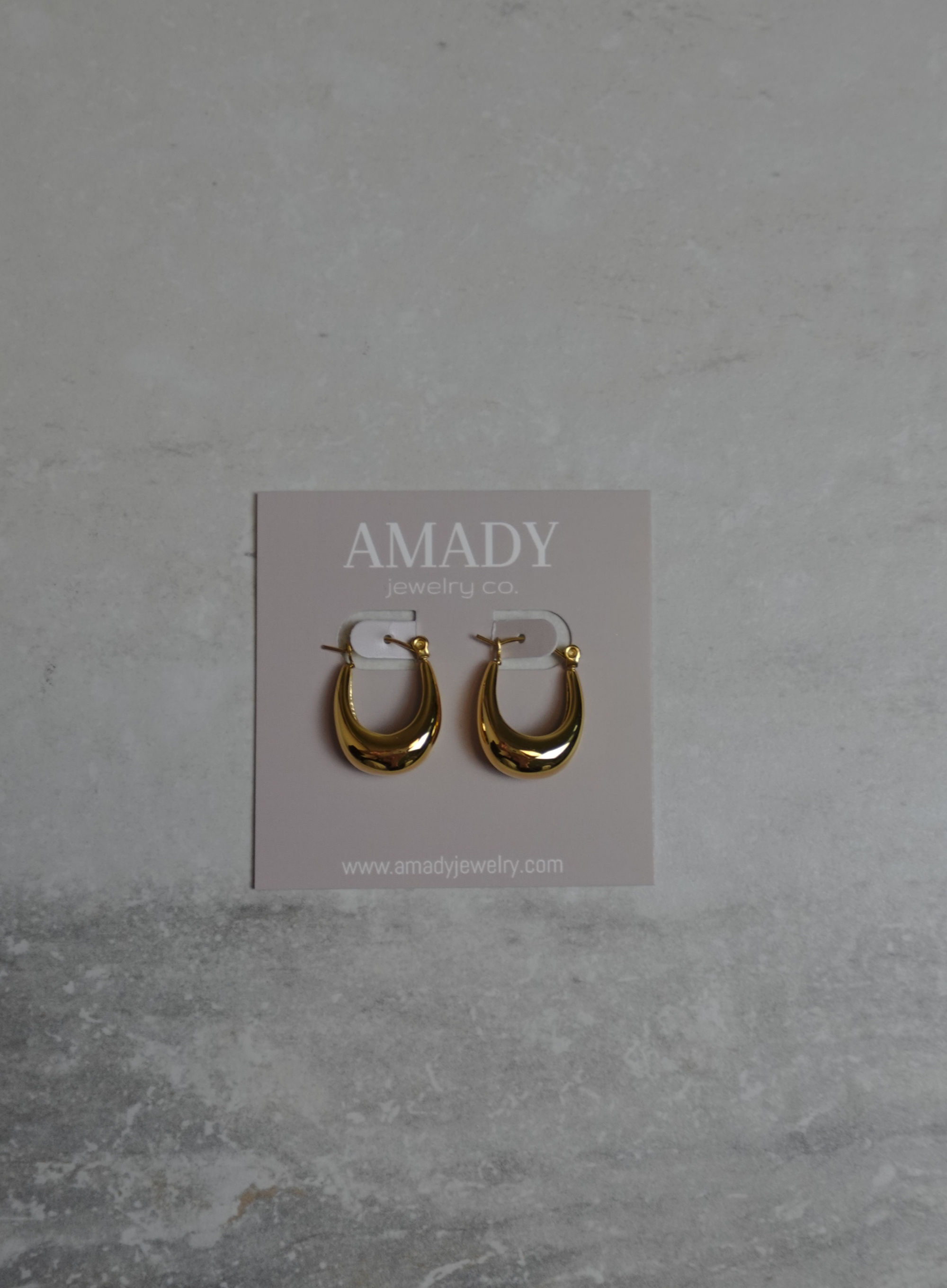 U-shaped Hooped Earrings