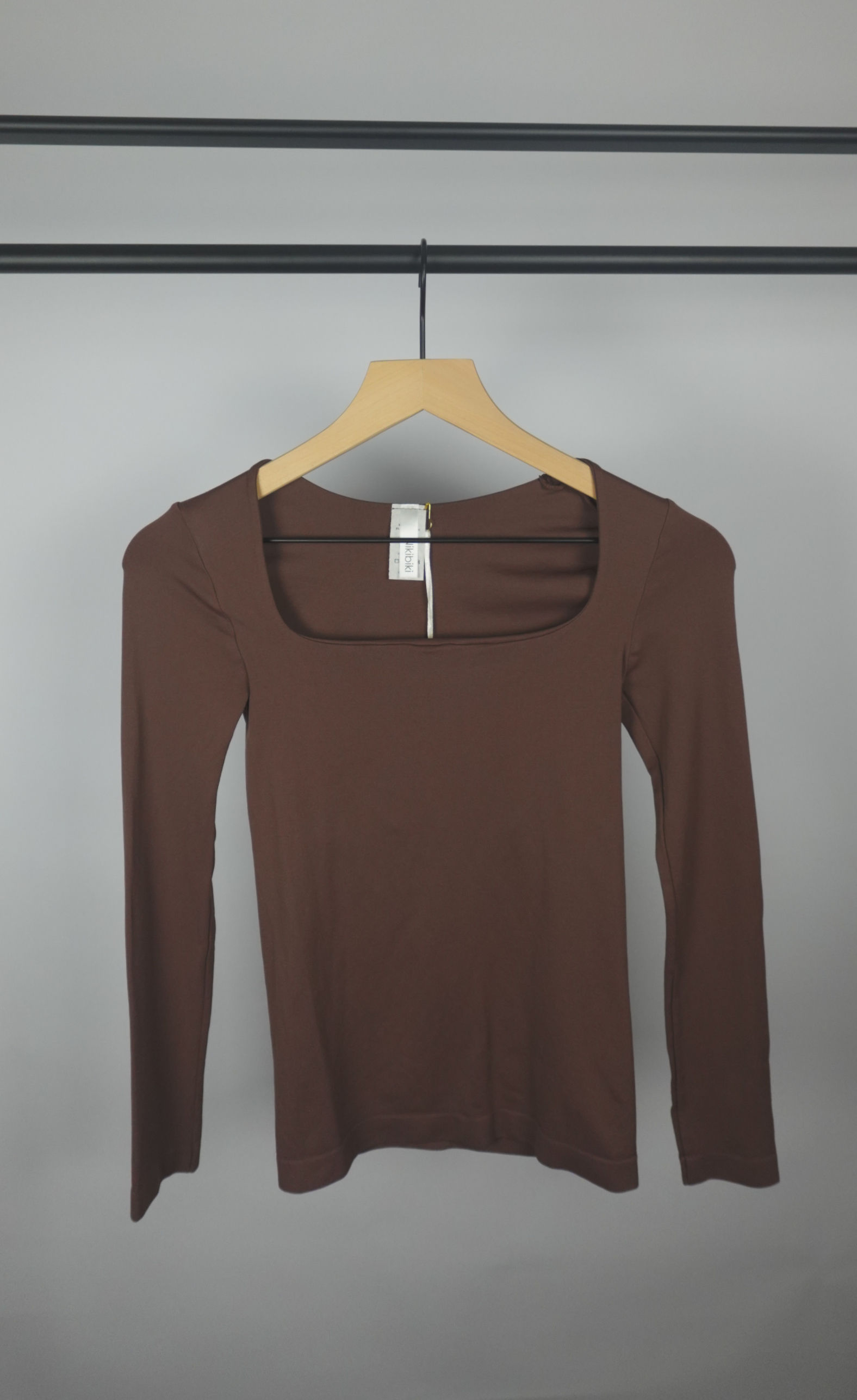 Brown Square Neck Top