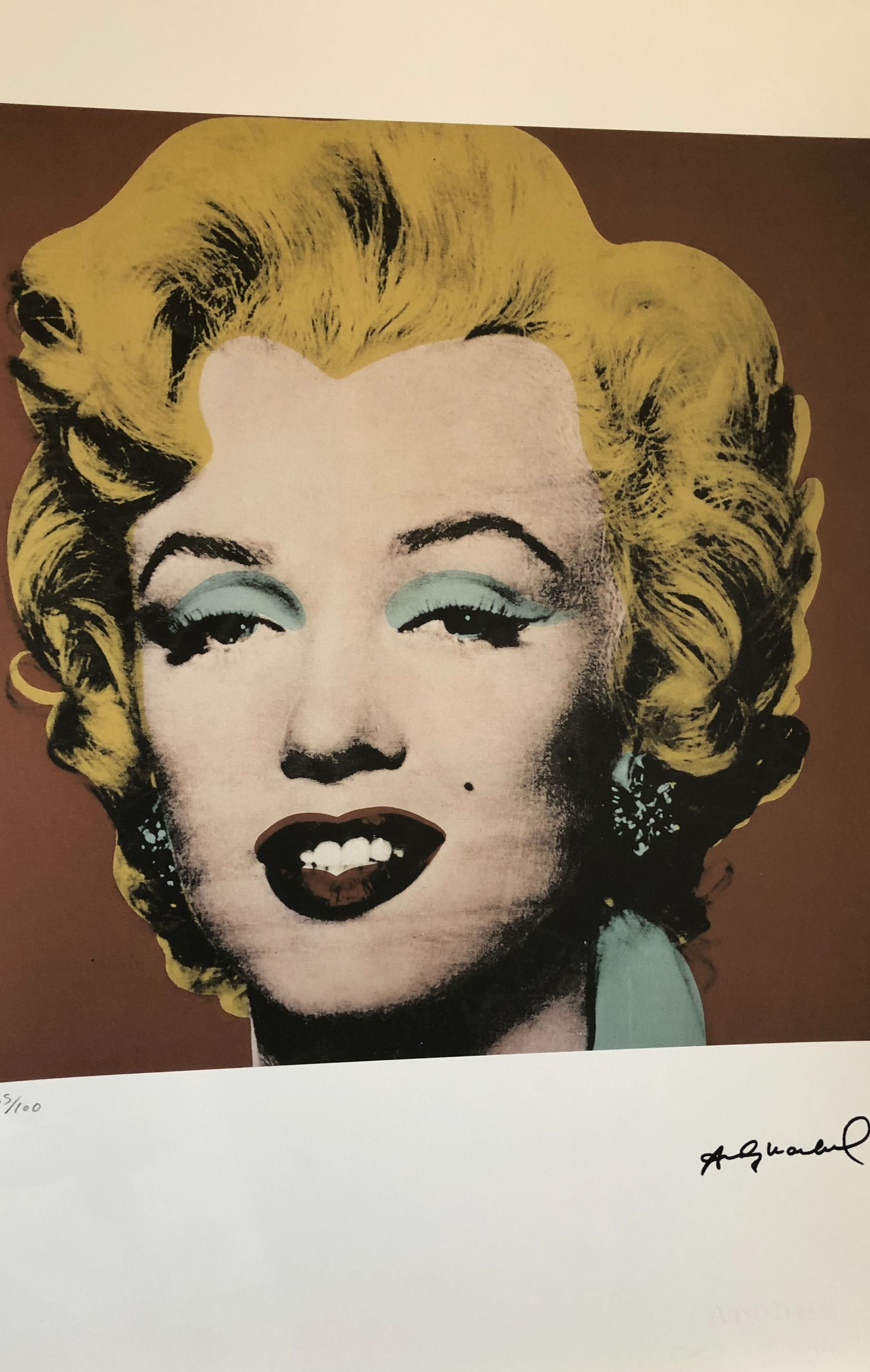 Andy Warhol "Marilyn Monroe" Signed Lithograph - Limited 35/100