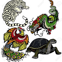 dragon-tigre-tortue-et-phénix-Feng Shui expertise- harmonie habitat- Equilibre du Chi