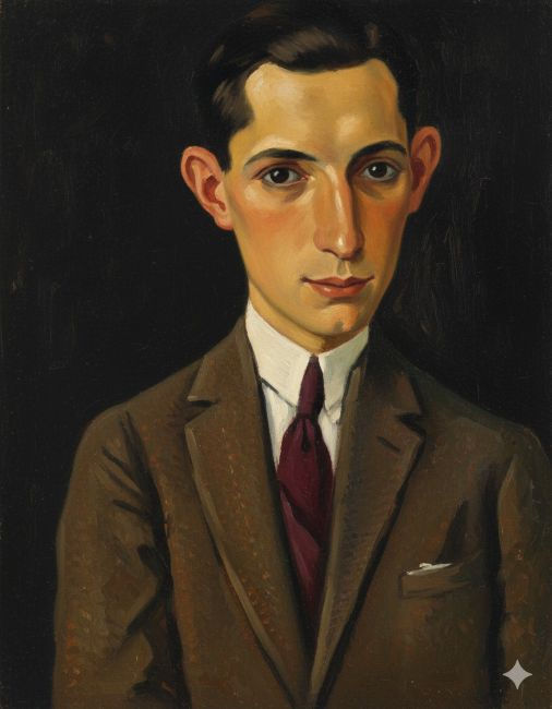 Painting entitled Portrait of a Man by Bella Schnee