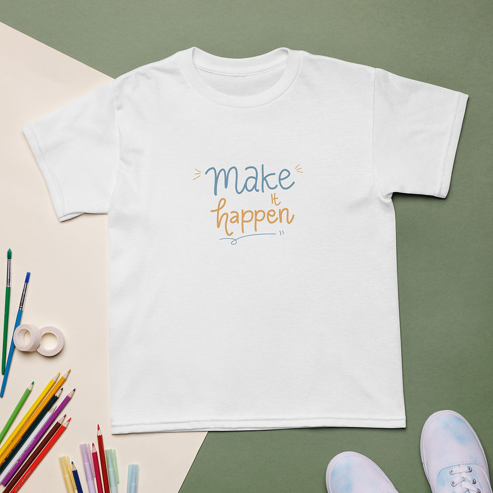 Miniature : T-shirt performance sport enfant "Make it happen" unisex