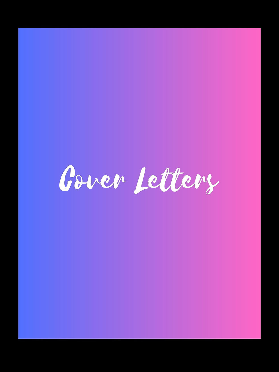Cover Letter Portfolio