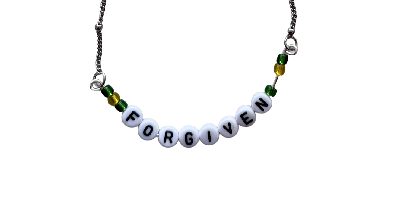 I Am Forgiven Identity in Christ Word Necklace Inspirational Gift for Women 