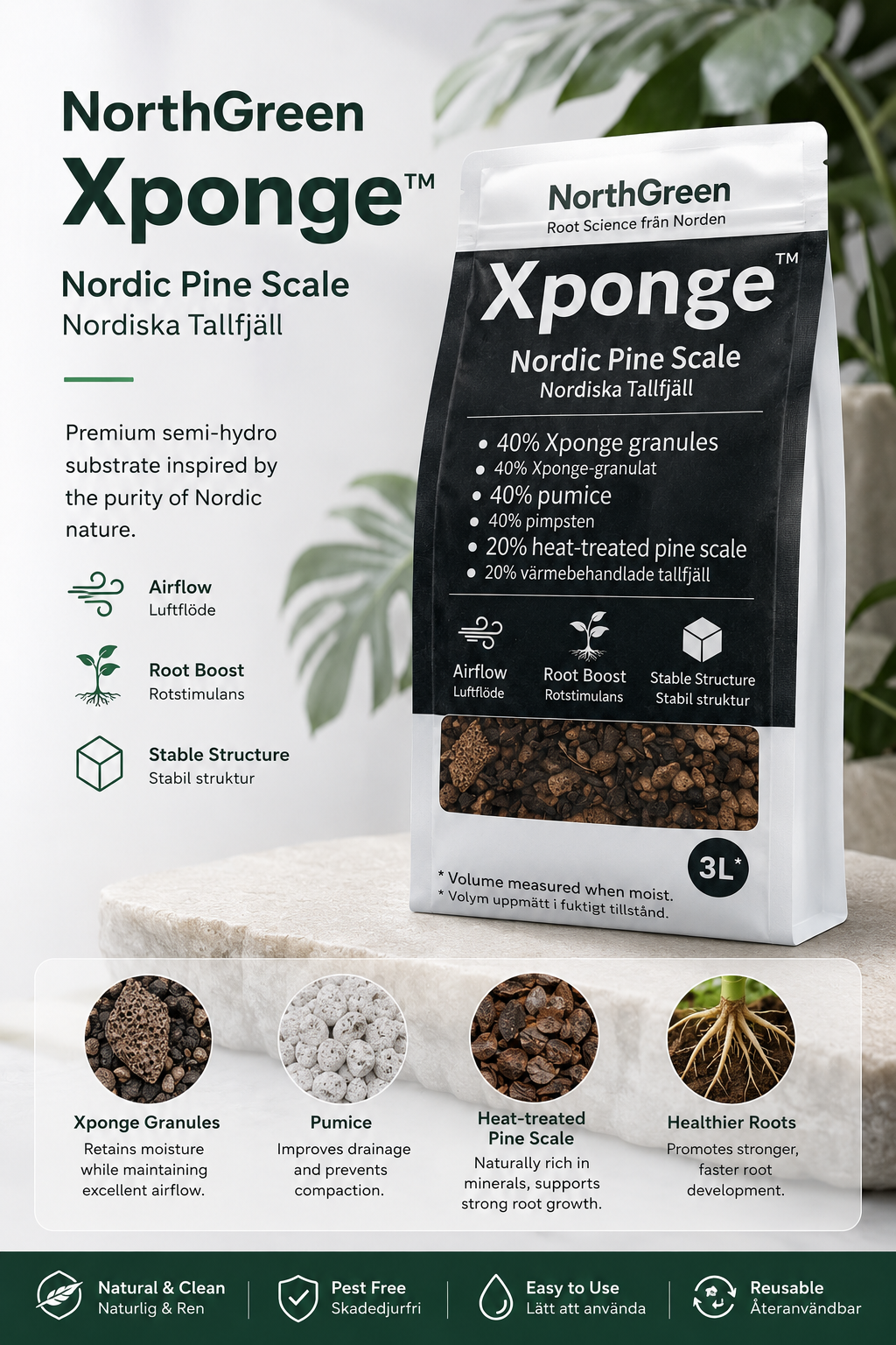 NorthGreen Xponge™ Nordic Pine Scale Mix