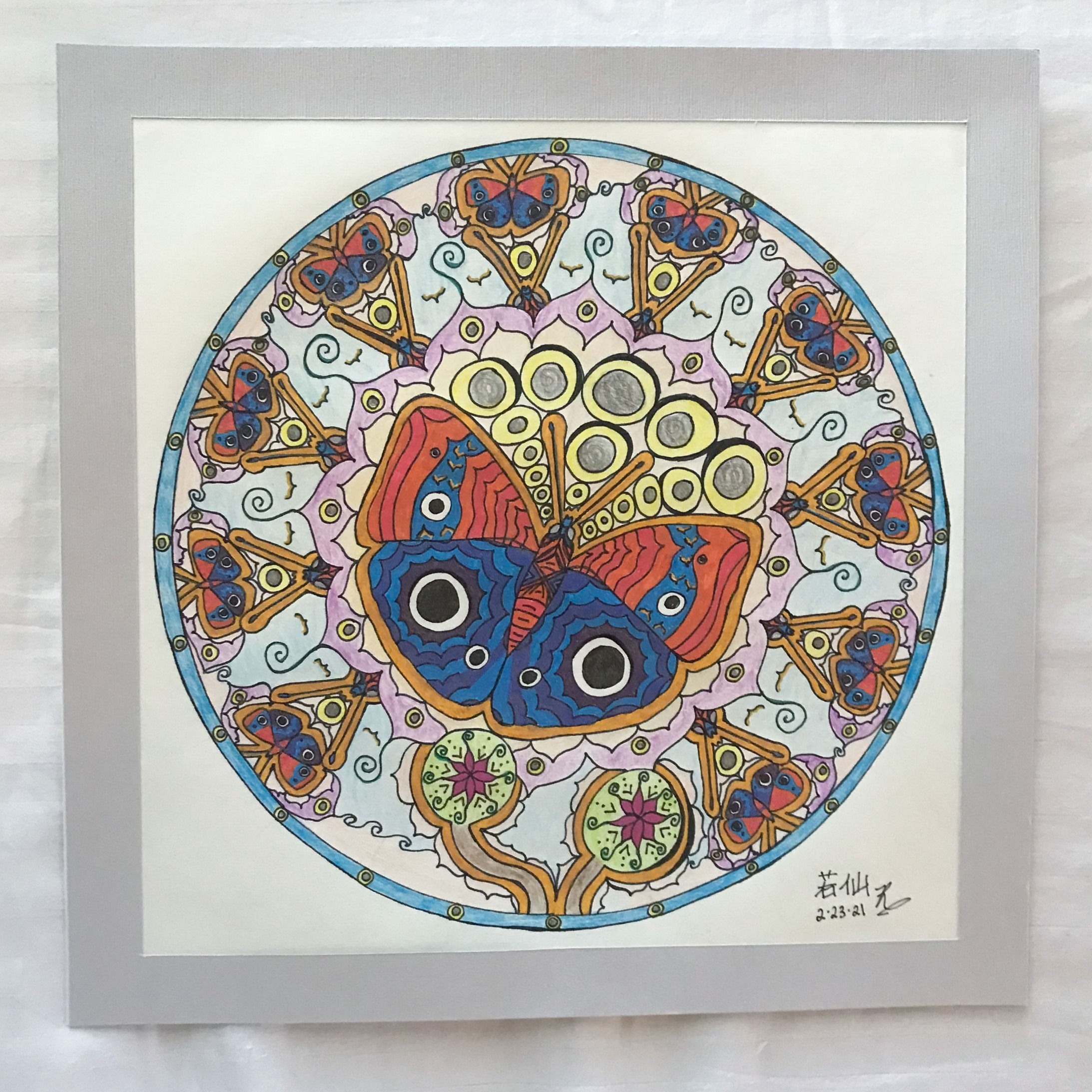 "Butterfleye" Original Mandala