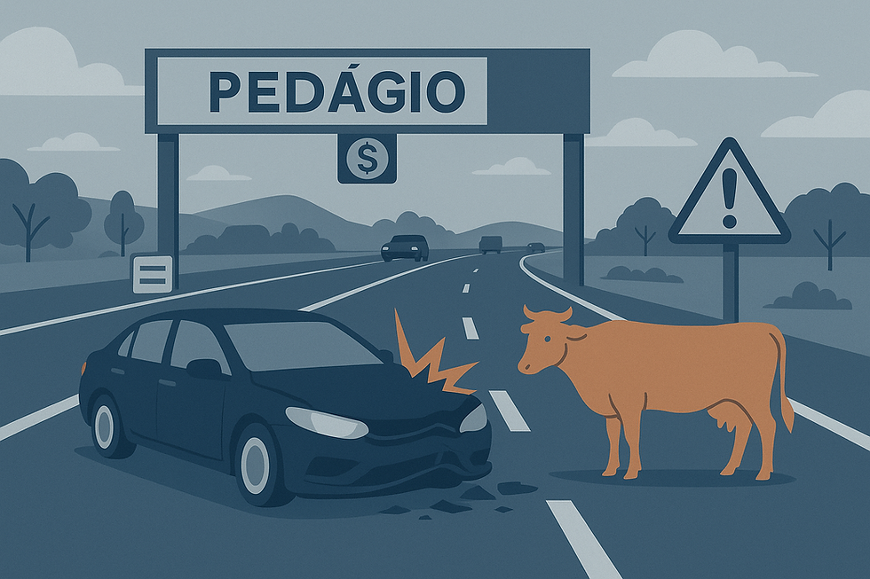 Acidente em rodovia pedagiada