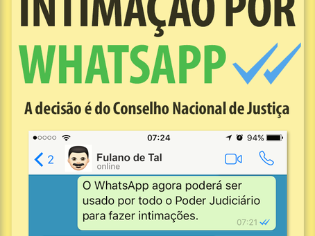 Intimação por Whats?