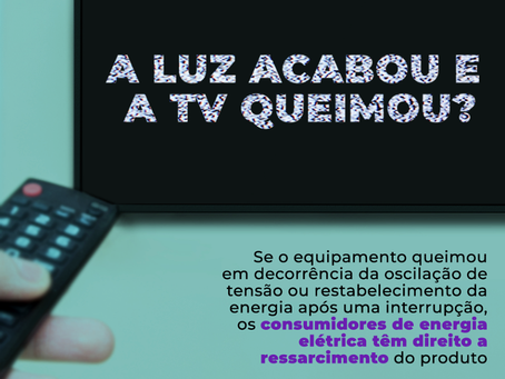 Deu pique de luz e queimou a TV?