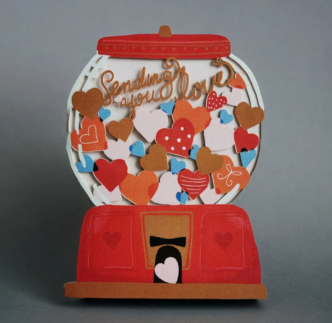 Kort cut out Sending you love