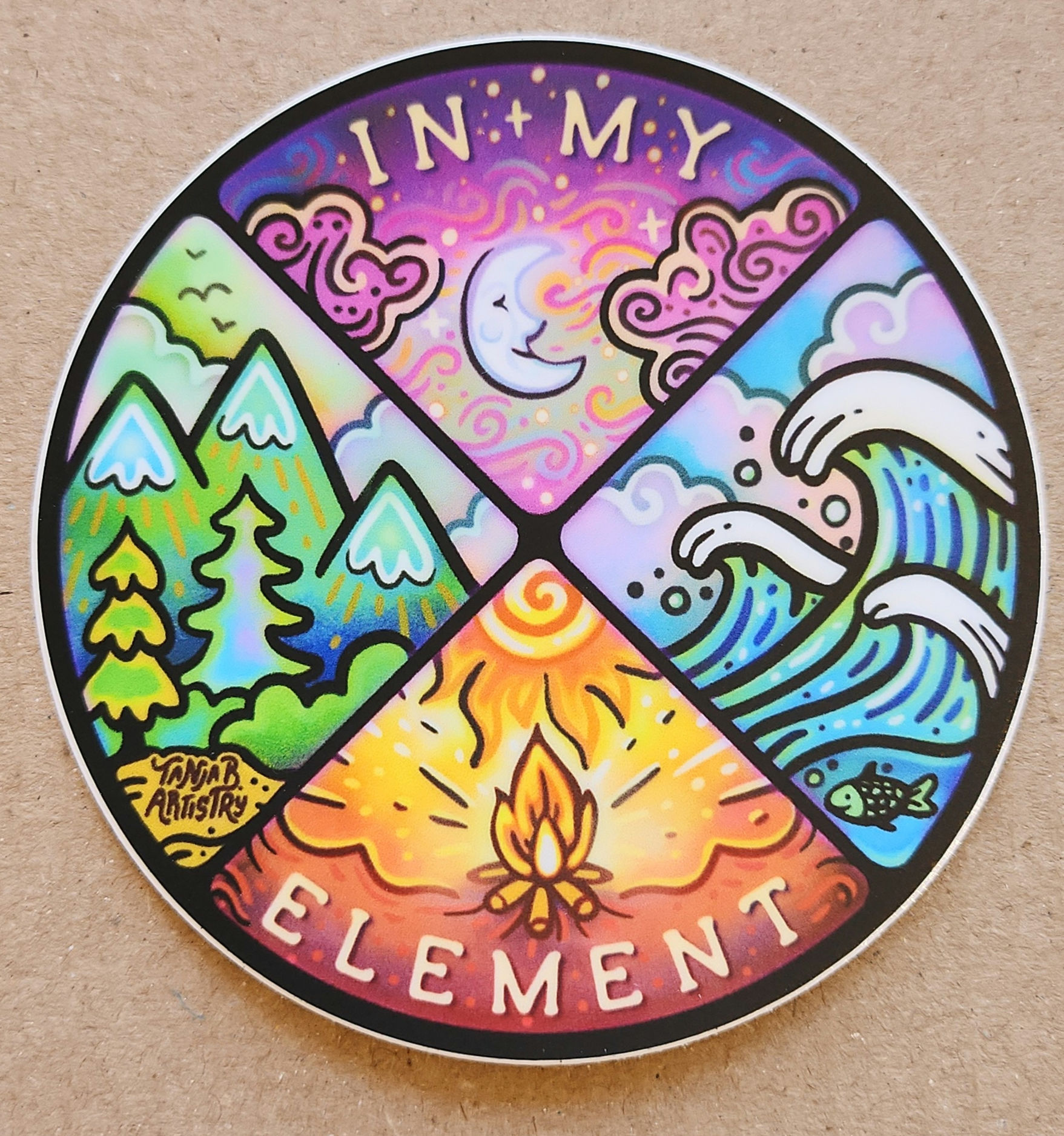 Klistermärke/magnet In my element