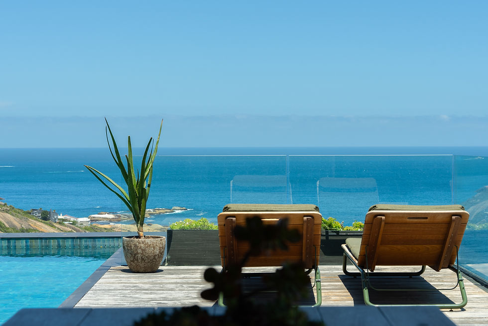 Cape Town Llandudno rental house deck