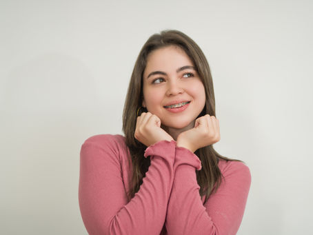 A girl wearing brackets 