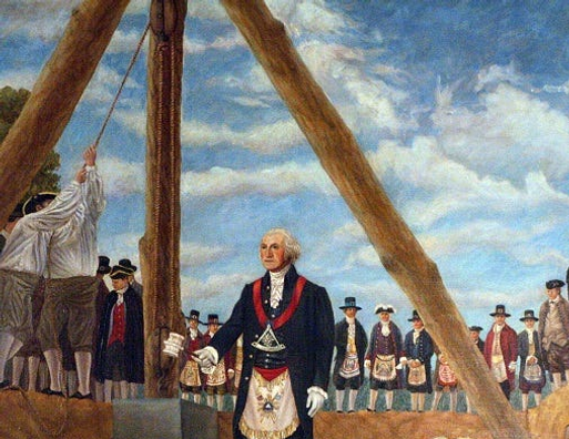 George Washington Placing a corner Stone