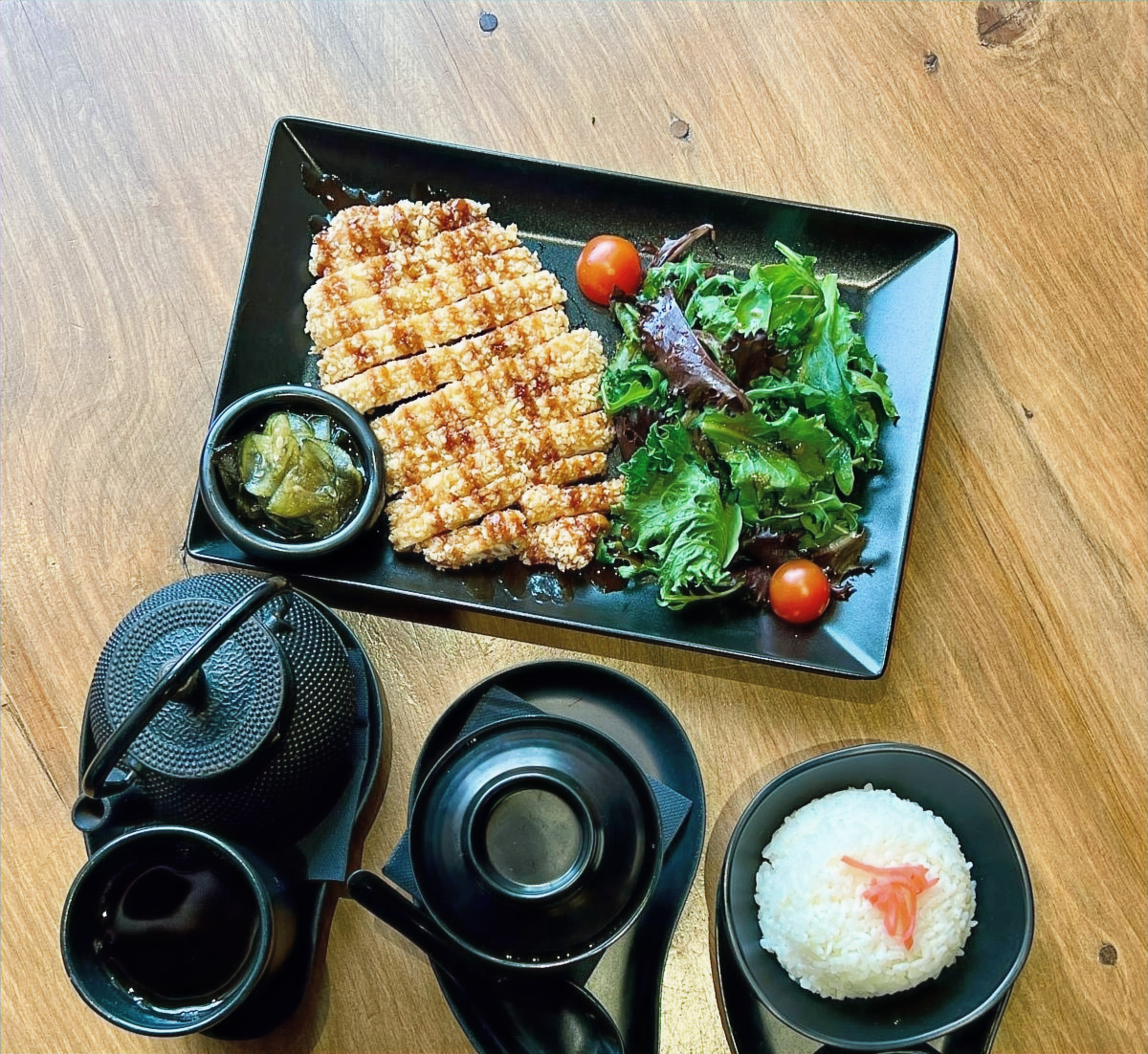 Arranged Food and Objects