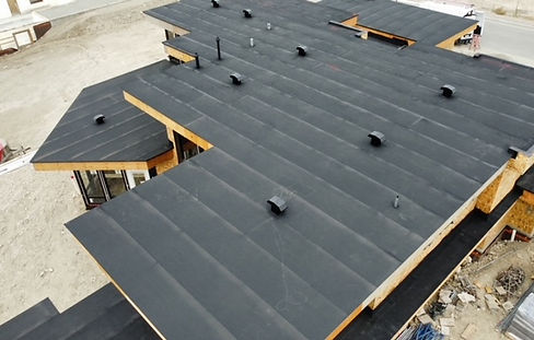 View of the whole roof of a house