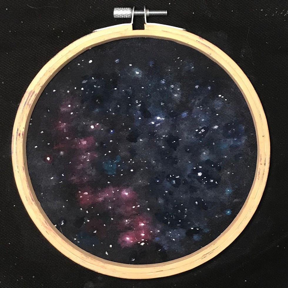 Thumbnail: Completed Embroidery - Hand Painted Galaxy