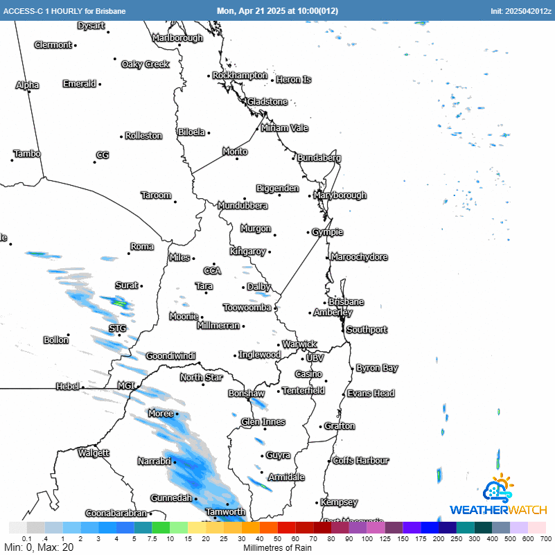 Late-Season Storms for SE QLD & NE NSW Ahead of Coastal Low and ...
